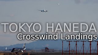 Tokyo Haneda Airport with Air Traffic Control Radio Crosswind Landings
