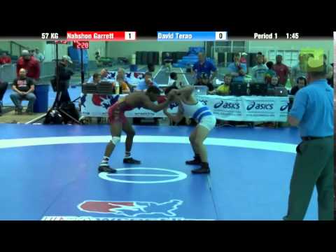 57 KG Finals 1 of 2 - Nahshon Garrett (Cornell) vs  David Terao (DCAC)