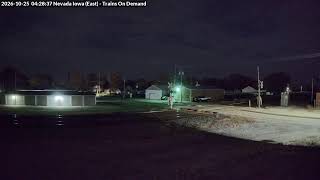 🔴Live Railcam: Nevada Iowa, USA - Cam 2 (East) with Radio Audio - Trains On Demand live webcam