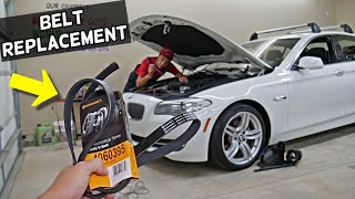 BMW SERPENTINE BELT REPLACEMENT REMOVAL BMW F10 F11 520i 528i