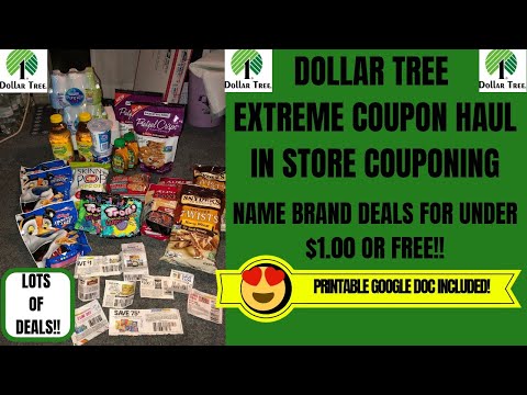 DOLLAR TREE 🌳 EXTREME COUPON HAUL~COME WITH ME~NAME BRAND ITEMS FOR UNDER $1.00 OR FREE😍 Video