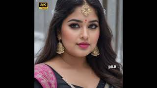 Plus-Size Indian Saree Charm | Winter Forest Glow ❄️🌺