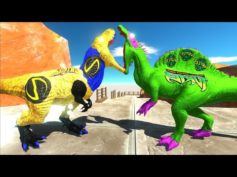 THE SENTRY T REX MOUNTAIN DEATH FALL - Animal Revolt Battle Simulator