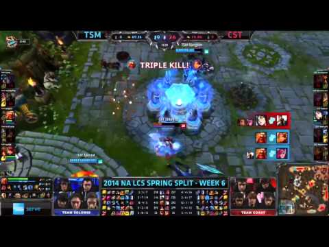 LCS 2014 NA: Spring W6D1: TSM vs CST | CST Shiphtur amazing ending!