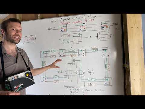 R1 + R2 testing of a ring final circuit (incorrectly connected)