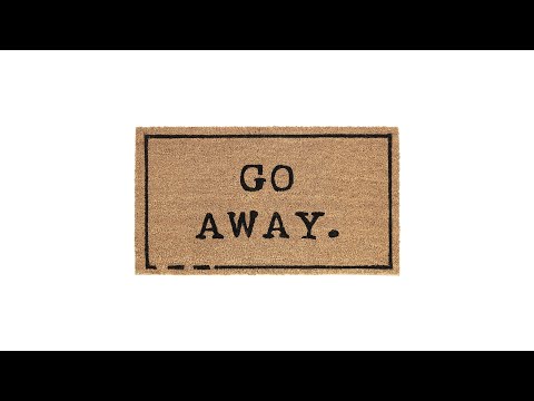 Paillasson coco inscription Go Away Noir - Marron - Fibres naturelles - Matière plastique - 75 x 2 x 42 cm