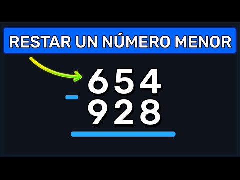 RESTA DE UN NÚMERO MENOR QUE OTRO (Resta de un número menor a uno mayor)