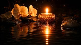 Fall Asleep by Candlelight & Calm Water | Gentle Water Sounds and Soft Piano