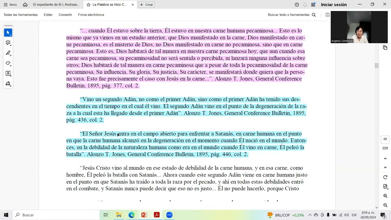 "Escuela Sabática. "EPOCA CLARA RESPECTO A LA NATURALEZA CAIDA QUE TOMÓ CRISTO.1852-1952.