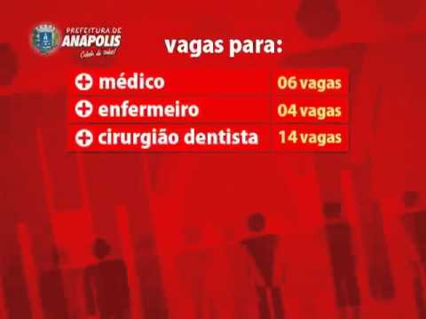 Concurso vagas saúde  - Prefeitura de Anápolis