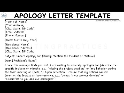 [LETTER TEMPLATE] How To Write An Apology Letter Step by Step Guide | Writing Practices