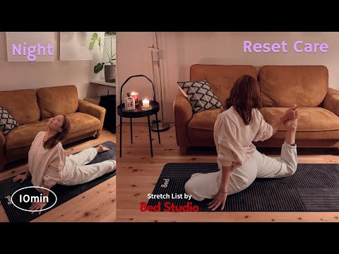  【Lesson Class🌿10分】静かに整えるナイトケア🕯️｜肩と胸をゆるめる｜座ったままでOK