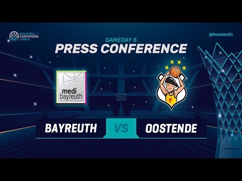 medi Bayreuth v Filou Oostende - Press Conference - Basketball Champions League 2018-19