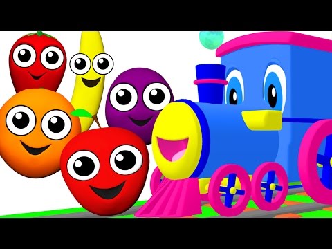 STEVIE STEAMER 3D Counting Fruits | Toy Train Teaches Counting & Numbers Songs by Busy Beavers