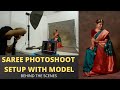 Saree Photoshoot Setup With Model Behind The Scenes