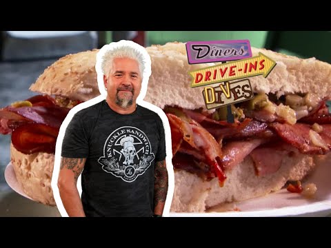 Guy Eats the Best Po' Boy in New Orleans at Parasol's | Diners, Drive-Ins and Dives | Food Network