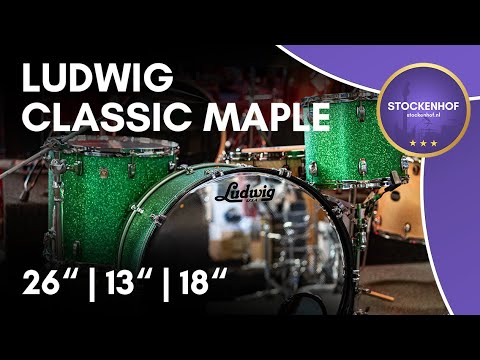 Ludwig Classic Maple - Green Sparkle - 26, 13, 18 inch