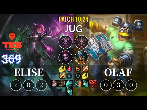 TES 369 Elise vs Olaf Jungle - KR Patch 10.24