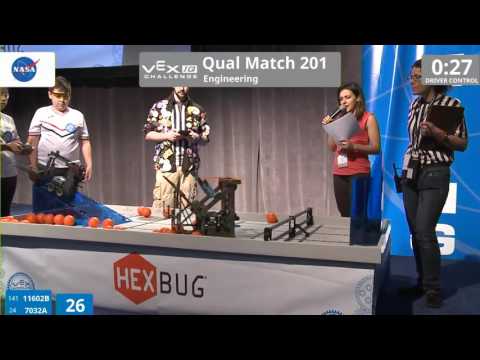 VEX Worlds 2016 - VEXIQ Elementary School - Engineering - Qual 201 (11602B 7032A) 113