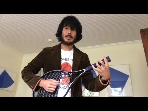 This is what a tennis racket sounds like with guitar effects!