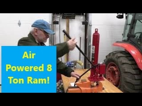 AIR POWERED HYDRAULIC 8 Ton Long Arm Jack Unboxing, Install, and Demo  w Dr  Joe