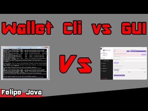 Diferenças Wallet CLI Vs GUI