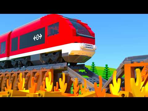LEGO Train Bridge Ride Fail
