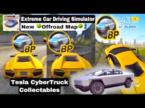 Extreme Car Driving Simulator Tesla Cyber Truck Collectables New OffRoad Map. #cars #ios #android