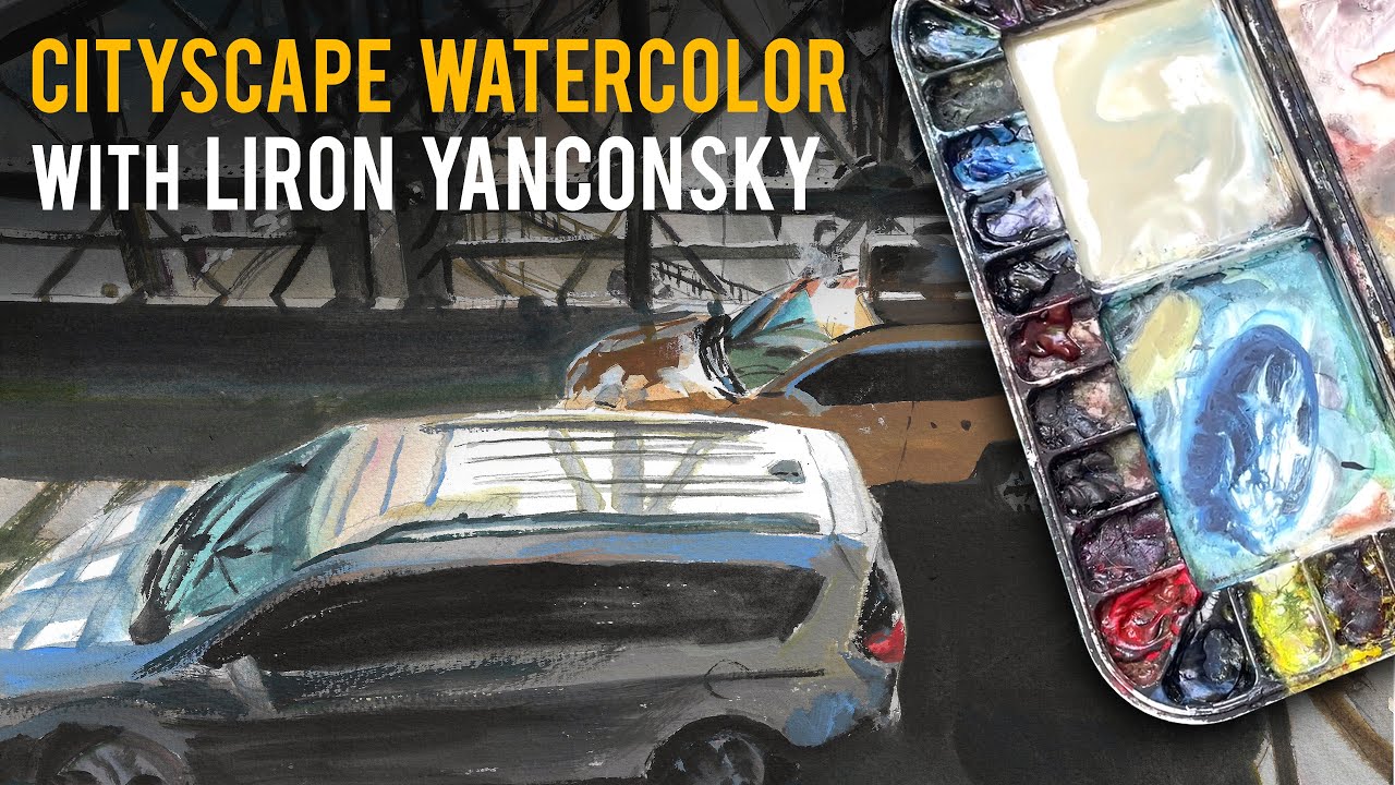 Watercolor Painting Techniques for Cityscapes and Cars
