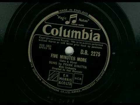 Frank Sinatra - Five minutes more 78 rpm 1946 factory sample