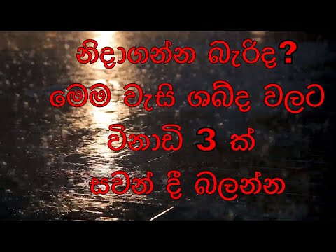 නිදාගන්න බැරිද? මෙම වැසි ශබ්ද වලට විනාඩි 3 ක් සවන් දී බලන්න Can't Sleep? Listen soft rain no music