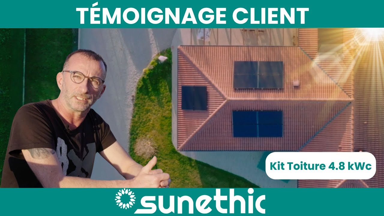 Avis clients Sunethic : kit panneaux solaires toiture 12 Panneaux (4.8 kWc)