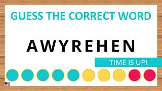 Guess the Correct Word! Unscramble in Record Time! 8 Letters | Agent Quiz