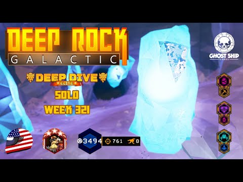 Deep Rock Galactic - Solo Engineer Elite Deep Dive [Week 321] (Burning Jewel) Crystalline Caverns
