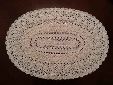 Crochet Doily - Elegant Oval Doily Part 1
