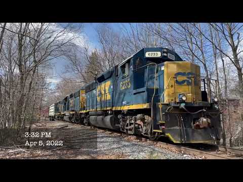CSX L010 (B731) in Medfield Center 4/5/22