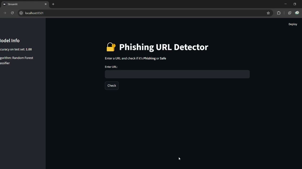🚨 Phishing URL Detector using Machine Learning | Streamlit Web App | Python Cybersecurity Project 🔐