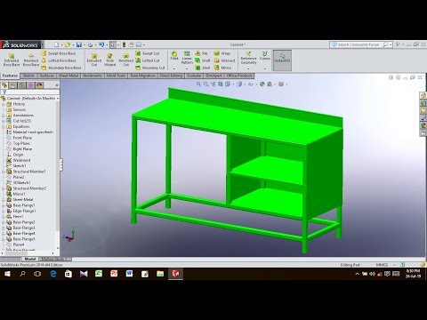 Solidworks Tutorial # Steel Structure Table Design