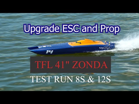 TFL 41 inch Zonda Upgrade Modification ESC ,Prop & Test Run on 8s & 12s RC Crawler Extreme
