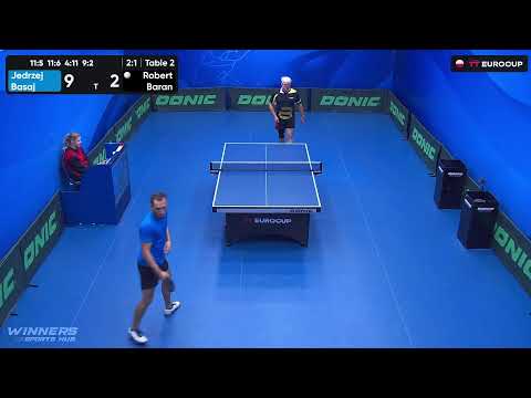 13:40 Jedrzej Basaj 3 : 1 Robert Baran 03.10.2023 | TT Euro.Cup Poland Master.