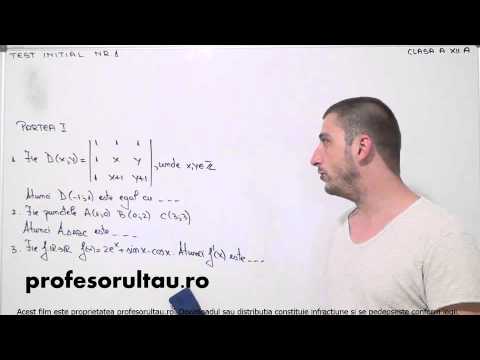 Clasa a 12-a - Test initial NR.1 - profesorultau.ro
