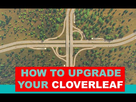 Upgrade vanilla Cloverleaf to Clover-Stack INTERCHANGE to fix traffic (in 3 minutes) NO MODS.