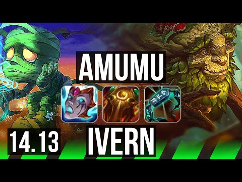 AMUMU vs IVERN (JGL) | 1000+ games, 28k DMG, Rank 13 Amumu | BR Master | 14.13