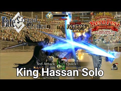 [FGO NA] Nerofest Autumn 2019 - Revival I: The Twelve Labors - King Hassan Solo