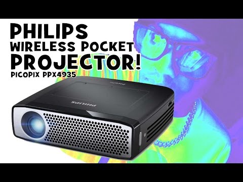 PHILIPS PICOPIX PPX 4935 Review / Wireless Pocket Rechargeable Projector / English