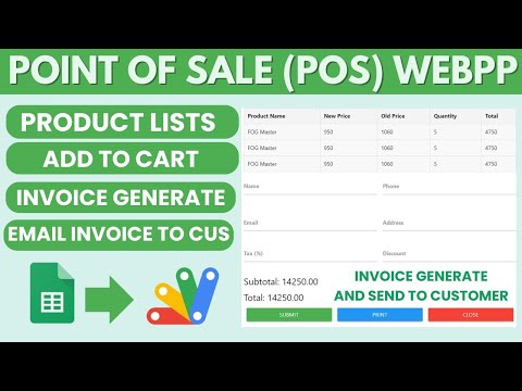 Create POS ( Point of Sale ) Web App Using Google sheet & Appscript | B37