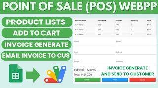 Create POS ( Point of Sale ) Web App Using Google sheet & Appscript | B37