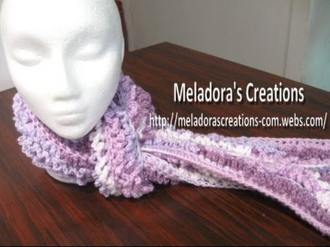 Textured Crochet Scarf - Twisted Loop Scarf - Left Handed Crochet Tutorial - (Astrakhan Stitch)