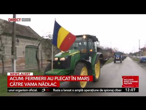 Fermierii din vestul ţării au plecat în marş spre vama Nădlac
