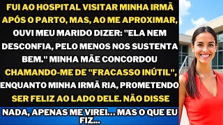 "Fui visitar minha irmã no hospital após o parto e descobri que o pai do bebê era o meu marido!"